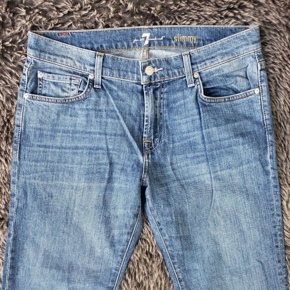 7 For All Mankind 32 x 29 SLIMMY Slim Straight Leg - Picture 2 of 5